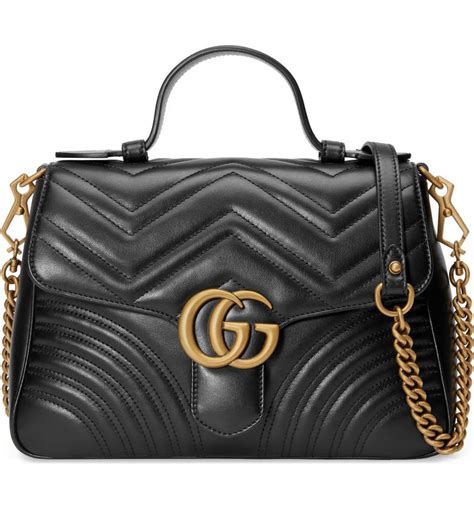 gucci gg marmont mini top handle leather shoulder bag|GG Marmont matelassé small bag.